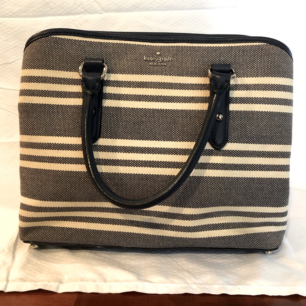 Vintage Kate Spade Canvas and Leather Handbag